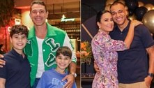 Após separação, Marcus Buaiz leva os filhos para festa da família de Wanessa Camargo em São Paulo