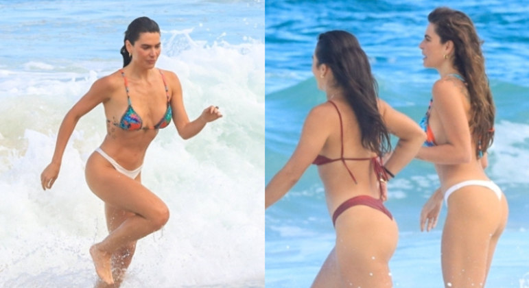 Solteiríssima, 
Mari Goldfarb curte dia na praia com Mari Saad