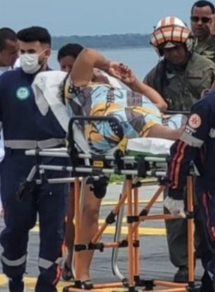 Maria das Graças Mota Bernardo, de 64 anos, foi resgatada no dia 4/4,  junto com o corpo do marido, que teve um enfarte durante a pescaria.