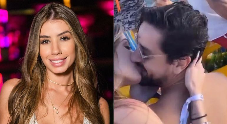 Maria Lina é vista aos beijos