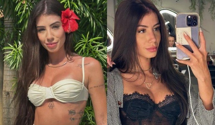 Maria Lina, ex-noiva de Whindersson Nunes, posou em um salão de beleza nas redes sociais, mas só escureceu discretamente os fios e tirou um pouco do comprimento do cabelo
