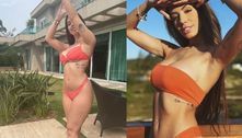 Maria Lina mostra antes e depois após perder 14 quilos: 'Super feliz com o meu corpo'