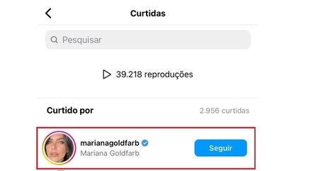 Curtida da modelo em post sobre relação tóxica