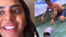 Mariely Santos é criticada por rir após filha de MC Loma cair na piscina