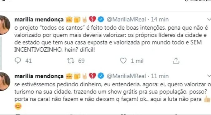 Marília Mendonça falou sobre shows gratuitos em 2019