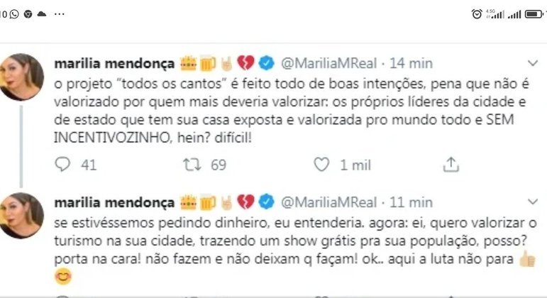 Marília Mendonça já denunciava o esquema de corrupção que impedia shows gratuitos para os cofres públicos