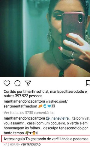 Ivete elogiou Marília Mendonça