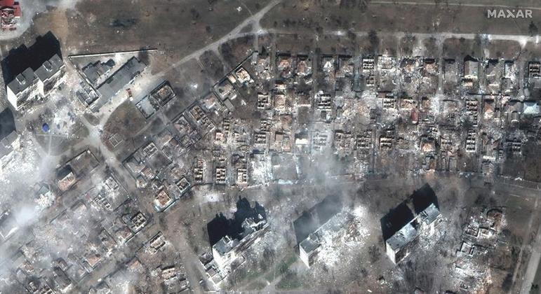 Imagens de satélite mostram destruição de cidades da Ucrânia
