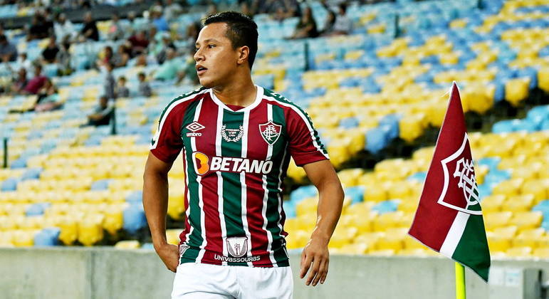 Marlon durante a partida entre Fluminense e Internacional no Brasileirão