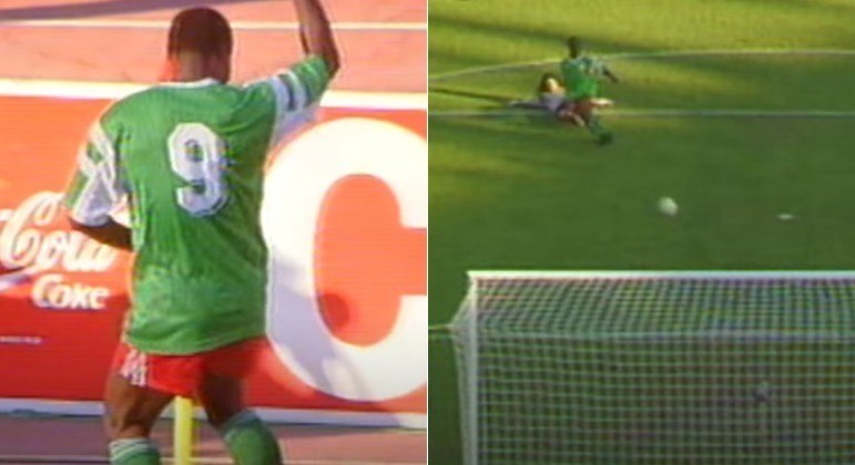 Na Copa de 1990, em solo italiano, o Camarões de Roger Milla encantou torcedores mundo afora. Após estrear com vitória sobre a Argentina, a atual campeã do mundo na época, os africanos só foram cair nas quartas, diante da Inglaterra. Derrota por 3 a 2