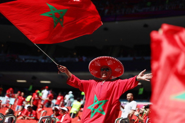 Entre os marroquinos, não é diferente. São diversos torcedores da equipe africana no Al Bayt