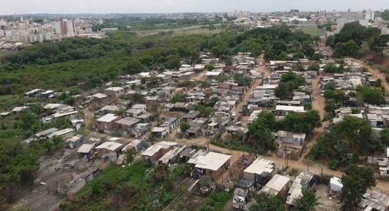 A favela Marte atual, com suas 240 casas e 673 moradores
