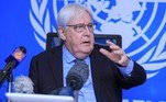'A fome está à porta, e estamos recebendo um alerta final', afirmou Martin Griffiths, diretor do Escritório para Coordenação de Assuntos Humanitários da ONU, em uma entrevista coletiva na capital somali, Mogadíscio. Os últimos dados 'mostram indicações concretas de que a fome atingirá as regiões de Baidoa e Burhakaba, no centro-sul da Somália, entre outubro e dezembro', completou