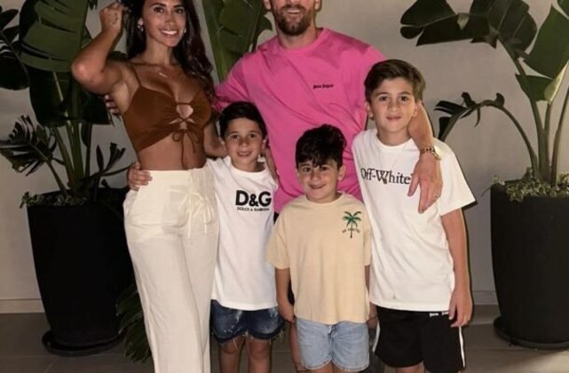 Mateo é o filho do meio de Messi. O craque argentino é pai também de Thiago, 10, e Ciro, 5. Os três são fruto do casamento do camisa 10 com Antonella Rocuzzo. - Foto: Reprodução/Instagram