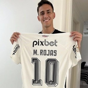 Rojas posa com a camisa 10 do Corinthians