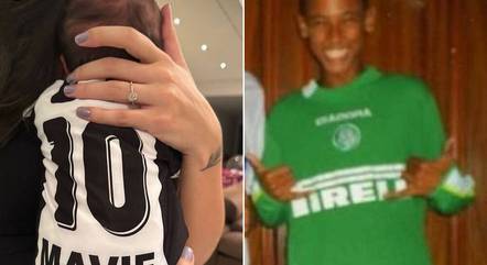Mavie com camisa do Santos e Neymar, criança, vestido de palmeirense