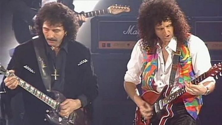 May participou de uma gravação do Black Sabbath, com um solo de guitarra na música 
