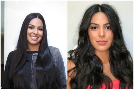 Mayra Dias repicou os cabelos, que ficaram ondulados