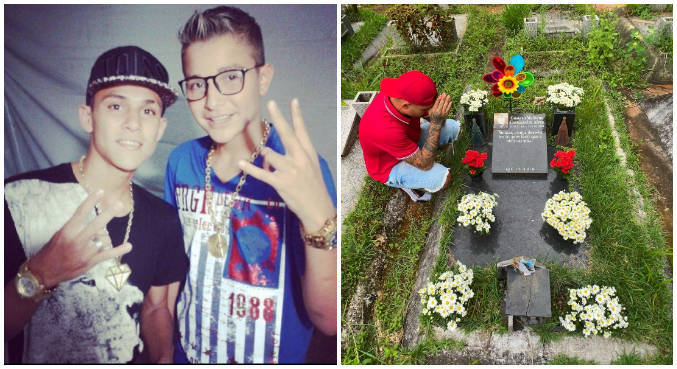 MC Gui prestou homenagem ao irmão na web após visita ao cemitério