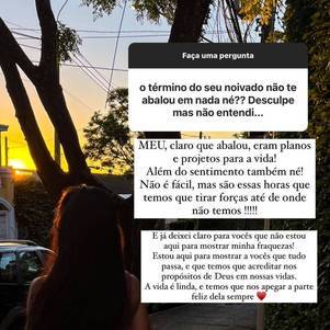 Ex de MC Gui respondeu a pergunta de seguidor no Instagram
