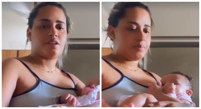 MC Loma precisou trocar o leite que a filha estava tomando