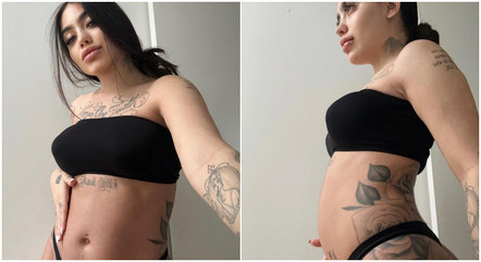MC MIrella exibe barriguinha de grávida