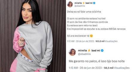 MC Mirella rebate críticas após vídeo em que canta viralizar