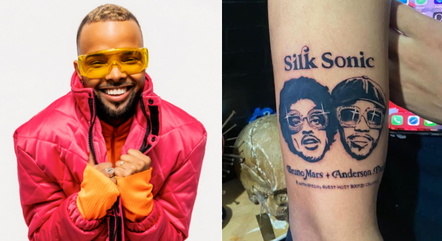 Zaac mostrou tatuagem em homenagem a dupla Silk Sonic