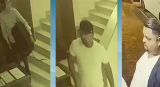 Suspeitos foram flagrados por câmeras de segurança
