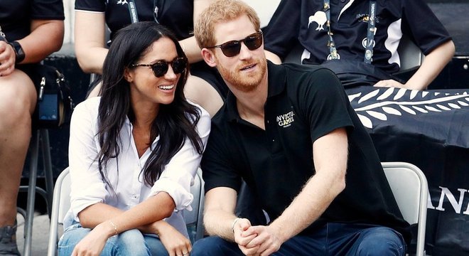 Meghan e Harry em sua primeira aparição pública juntos, em setembro, em um evento esportivo