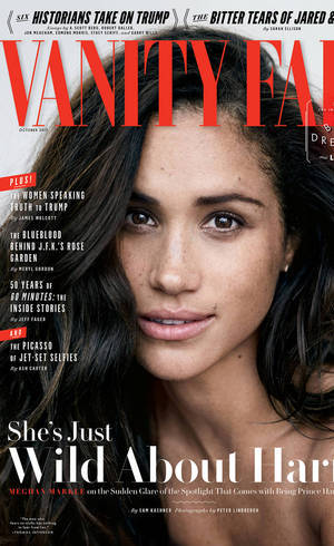 A atriz americana na capa da revista Vanity Fair de outubro; na entrevista, ela declarou seu amor pelo príncipe 