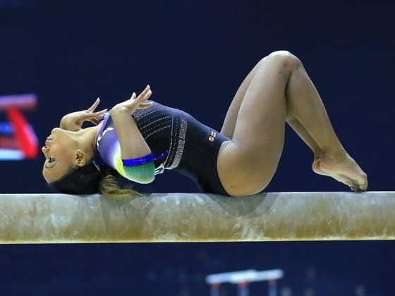 Rebeca Andrade — no ano de 2022, a ginasta dona de duas medalhas olímpicas foi campeã do mundo no individual geral