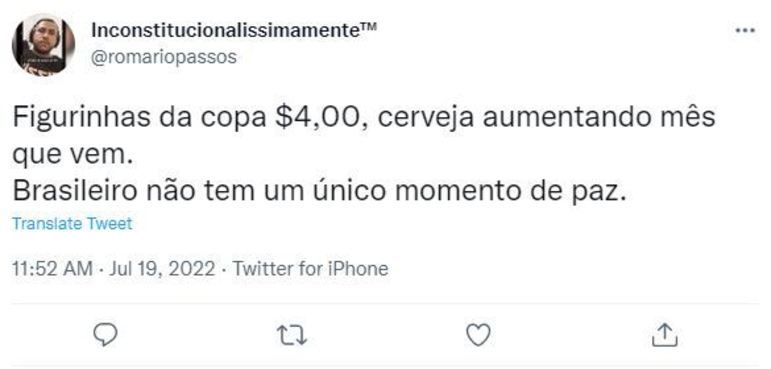 Outros já vêm mais dificuldades inflacionárias que vão atingir o bolso até a Copa