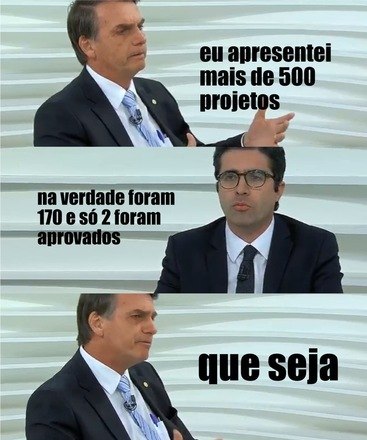 Outros fizeram piada com a falta de memÃ³ria do candidato em relaÃ§Ã£o a seus projetos.