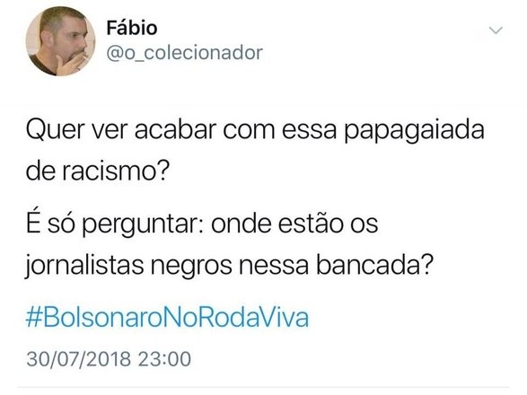 Em mais uma crÃ­tica ao teor das perguntas, este usuÃ¡rioÂ  propÃ´s uma soluÃ§Ã£o.