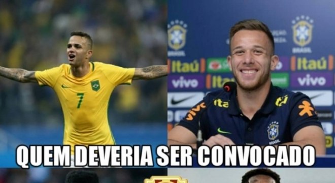 Memes brincam com lista para Copa da Rússia