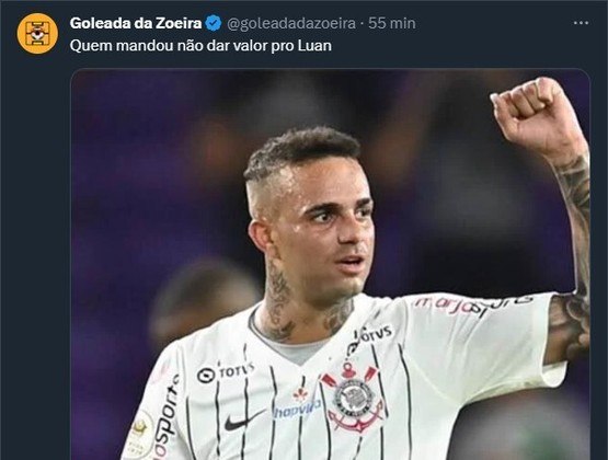 Nem mesmo Luan, que deixou o Corinthians recentemente pela porta dos fundos, ficou de fora dos memes