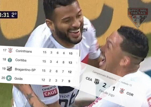 Memes: Corinthians termina rodada na zona de rebaixamento e vira piada na web