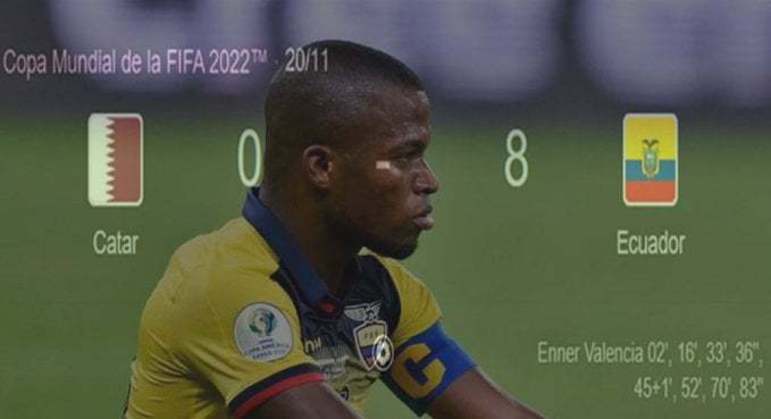 Memes da Copa do Mundo - Artilheiro do jogo com dois gols, Enner Valencia ganhou montagens.