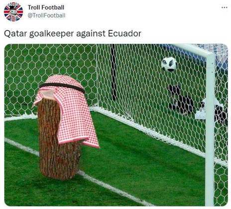 Memes da Copa do Mundo - Desempenho ruim do goleiro do Qatar rendeu brincadeiras.