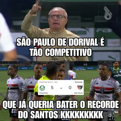 O Santos, goleado por 7 a 1 pelo Internacional, na última rodada do Brasileirão, também foi lembrado nas gozações