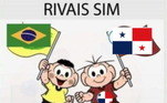 A cena das panamenhas chorando emocionou, mas não impediu que os brasileiros brincassem com os adversários da estreia!