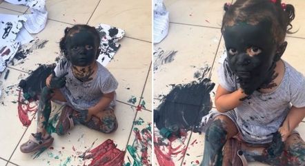 Catarina viralizou nas redes sociais ao se pintar inteira