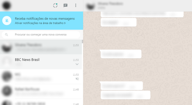 Nomes e mensagem aparecem ao passar o cursor do mouse por cima delas