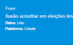 mensagens que, segundo a PGR, eram golpistas