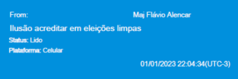 mensagens que, segundo a PGR, eram golpistas
