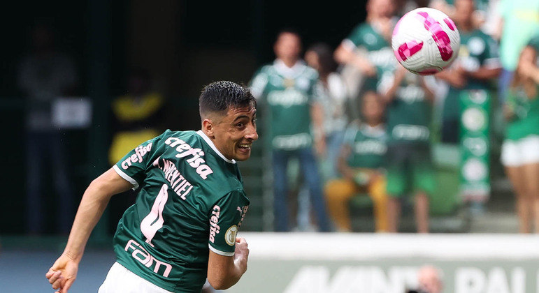 Merentiel em ação pelo Palmeiras