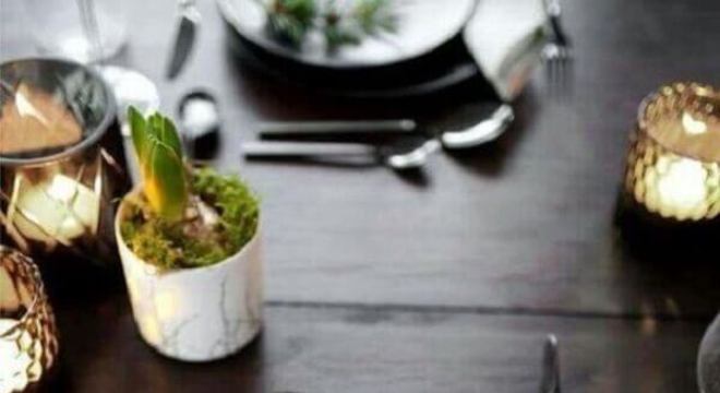 mesa de ano novo decorada moderna 