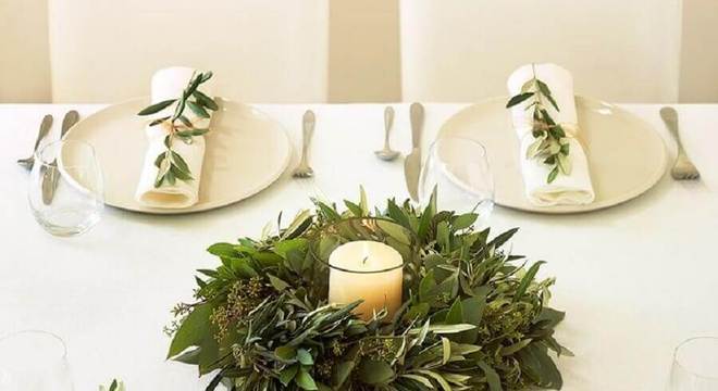 mesa de ano novo decorada simples