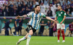 Messi comemorou o gol e fim da nhaca argentina na Copa do Catar